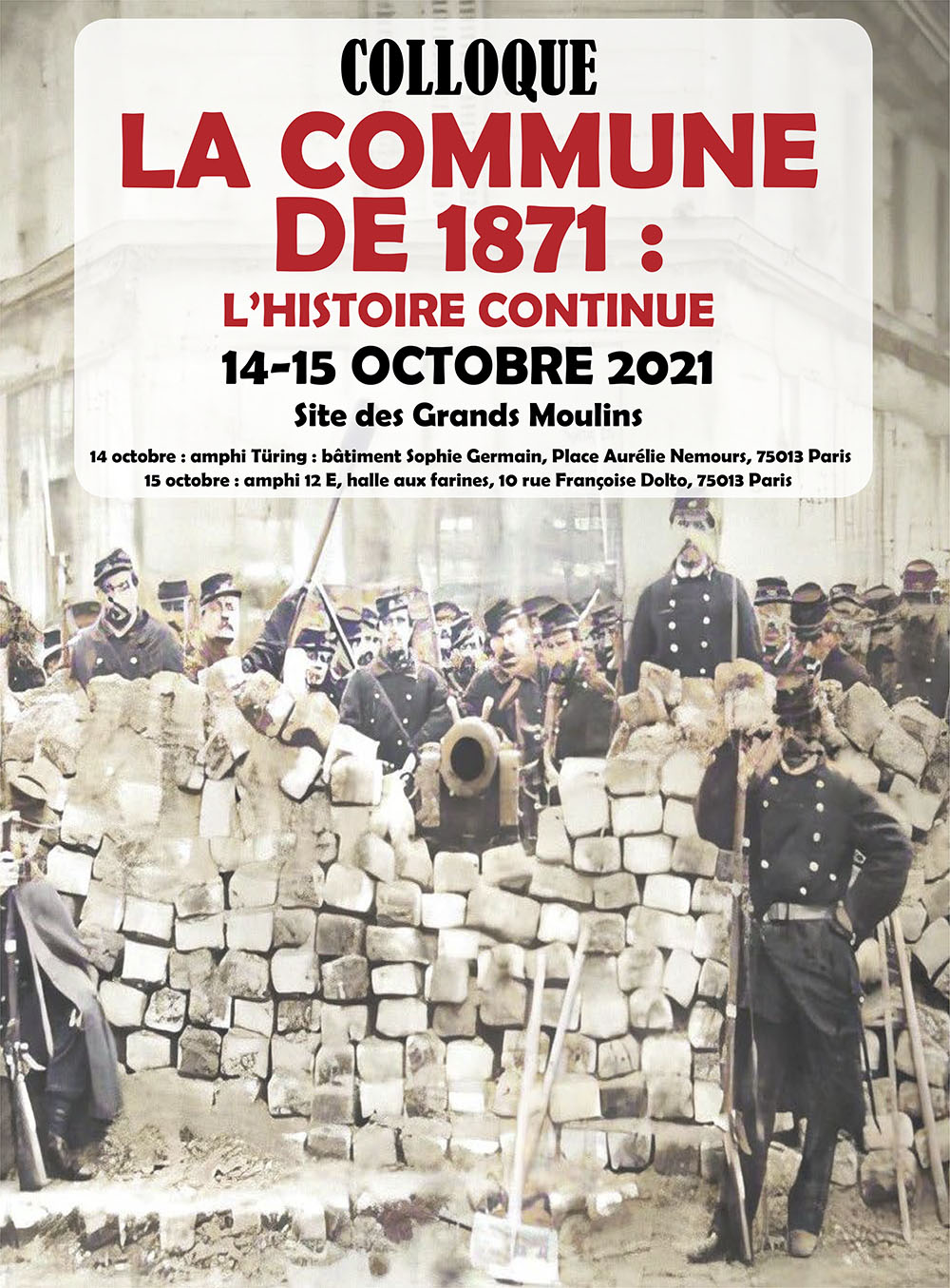 Colloque « La Commune de 1871 : l'histoire continue »