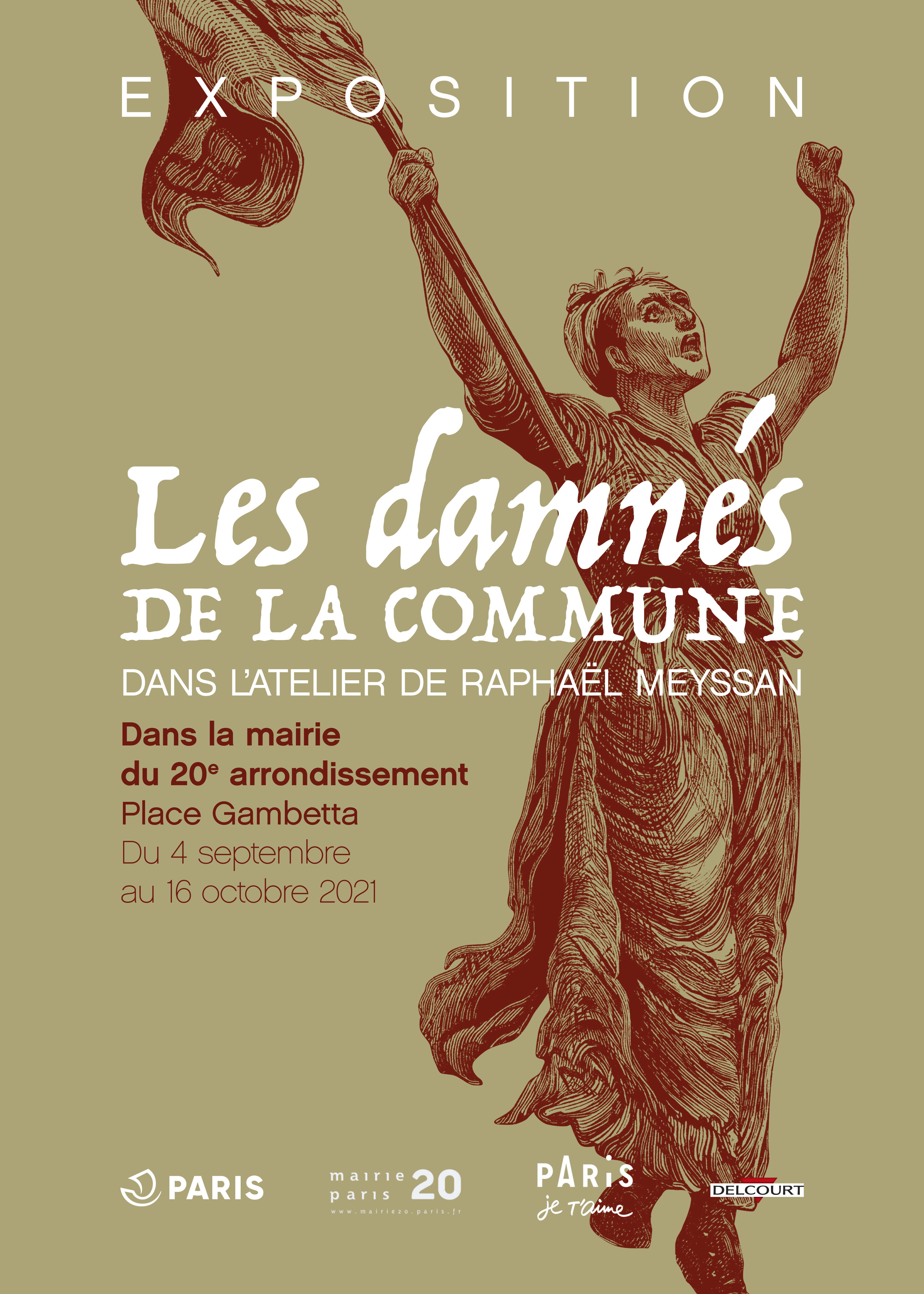 Exposition dans le salon d'honneur de la mairie du 20e arrondissement
